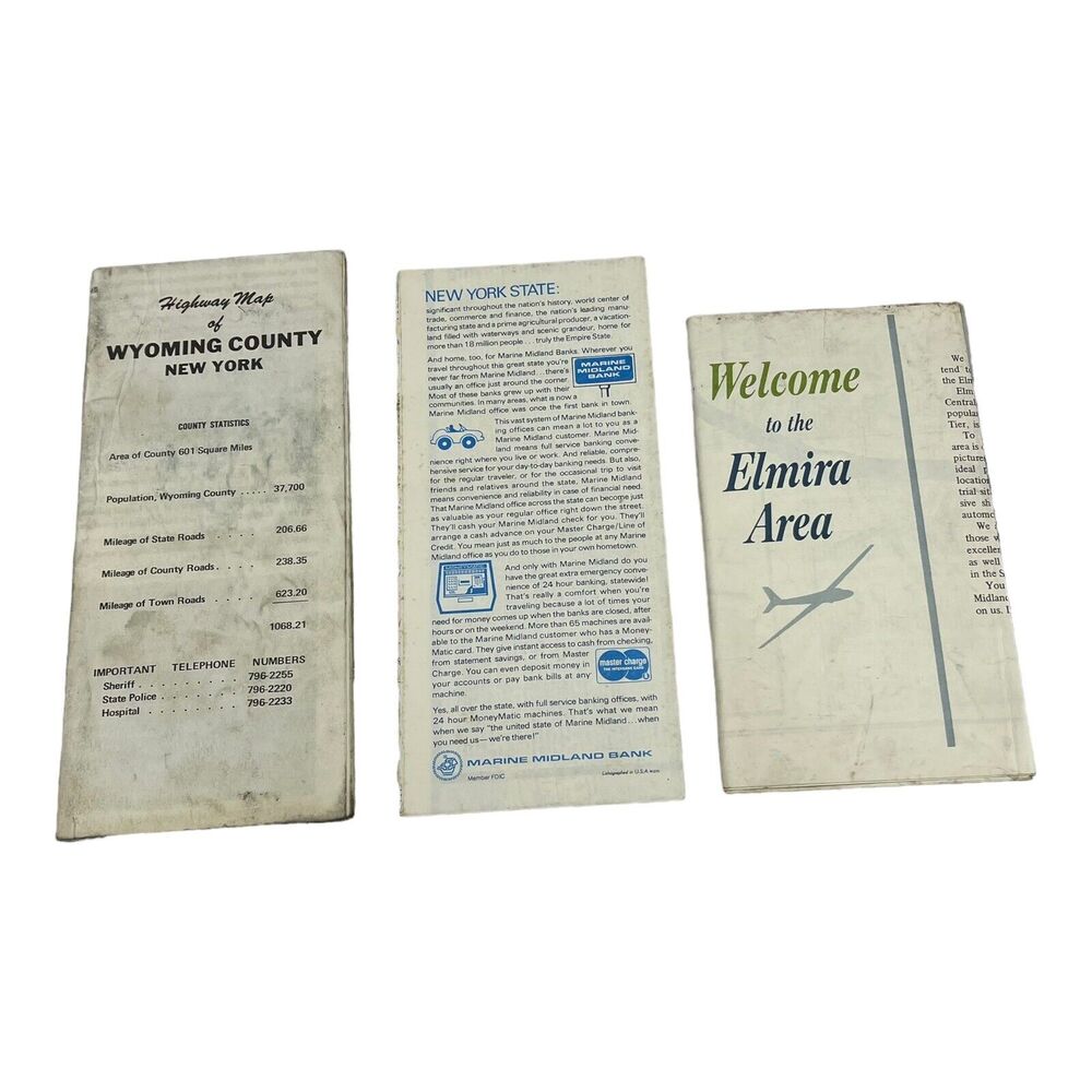 VTG Vintage New York Paper Maps Lot Of 3 See Description - Picture 2 of 6